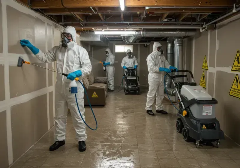 Basement Moisture Removal and Structural Drying process in Cave Spring, GA